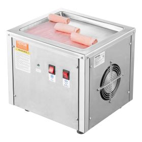 VEVOR Fried Ice Cream Roll Machine, 11" x 9.5" Stir-Fried Ice Cream Pan, Stainless Steel Rolled Ice Cream Maker with Compressor and 2 Scrapers