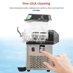110V Commercial Slushy Machine 45L 3 Tank 1100W Stainless Steel Margarita Frozen Drink With Powerful Compressor Efficient Cooling Perfect for Sup