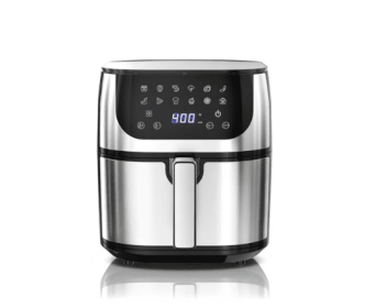 8.5Qt Air Fryer, 12-In-1 Large Air Fryer For Family, 400 F Rapid Air Crispy Technology, Roast Bake Dehydrate Reheat, 1800W (Option: Silver)
