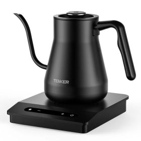 Gooseneck Electric Kettle with Temperature Control, 27oz Rapid Heating Electric Kettle for Pour Over Coffee/Tea, Auto Shut Off & Boil-Dry Protect (Option: BlackColor)