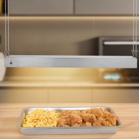 Commercial Food Heat Lamp 750W Electric Food Warmer For Restaurant & Buffet (Option: Silver)