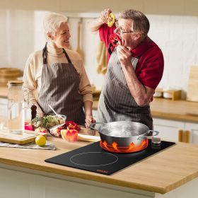 3500W 2 Burner Induction Cooktop Electric Countertop Burner Knob Control (Option: Black)