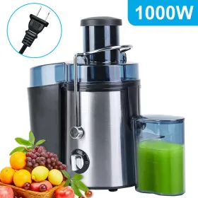 1000W Centrifugal Juicer Juice Extractor with 2 Speeds 3.6in Wide Feed Chute 17Oz Juicer Cup 54Oz Pulp Collector Electric Juicer for Fruits Veget (Option: Juicer)