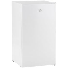 Mini Fridge with Freezer, 3.2Cu.Ft Compact Refrigerator with Adjustable Shelf, Mechanical Thermostat and Reversible Door for Bedroom, Dorm, Whit (Option: White-510x465x885 mm)