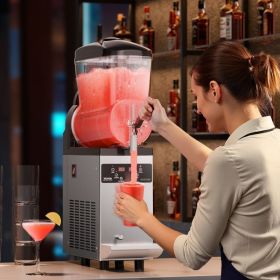 12L Commercial Slushy Machine Margarita Smoothie Frozening Drink Slushie Maker (Option: Black)