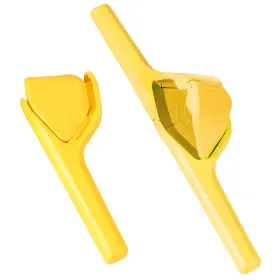 Manual Lemon Squeezer Fold Flat Design Effortless Hand Lemon Juicer Squeezer Manual Citrus Juicer With Sideways Pivot Increase Leverage Reduce Ef (Color: Yellow)