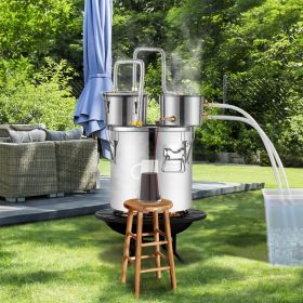 Moonshine Still Water Alcohol Distiller 8Gal W/Thumper Keg & 8W Water Pump (Option: Silver)